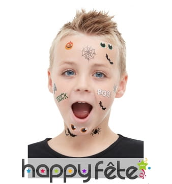 Tatouages d'Halloween pour enfant