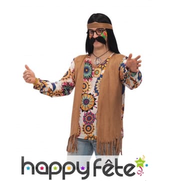 Tenue de hippie motifs psychédéliques homme