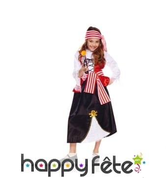 Tenue de petite fille pirate en robe