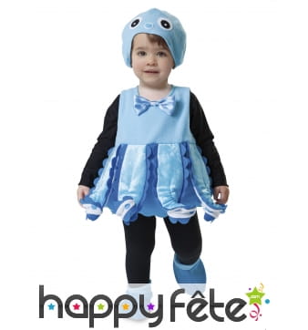 Tenue de poulpe bleu pour bébé