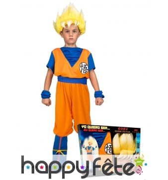 Tenue de Son Goku super guerrier,enfant, coffret