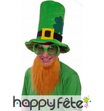 Très haut de forme Saint Patrick avec barbe