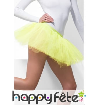 Tutu jaune fluo en résille. Année 80's