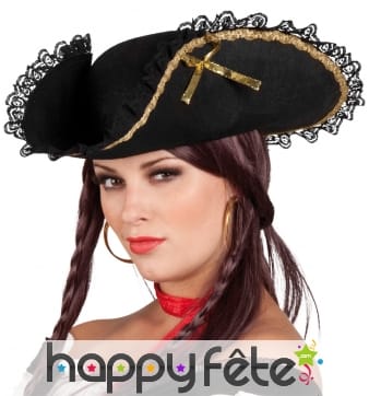 Tricorne pirate femme