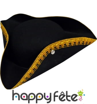 Tricorne pirate noir petite taille