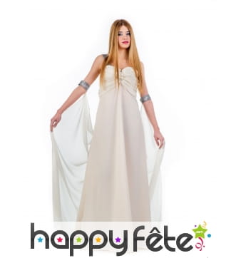 Tenue robe longue et voile Empire blanche femme