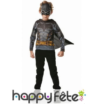 T-shirt cape de Batman pour enfant avec masque