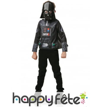 T-shirt cape de Dark Vador pour enfant avec masque