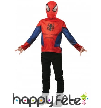 T-shirt de Spiderman pour enfant avec cagoule