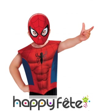 T-shirt et masque de Spiderman pour enfant