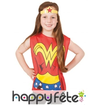 T-shirt et tiare Wonder Woman pour enfant