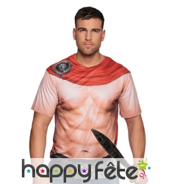 T-shirt photo réaliste gladiateur pour adulte