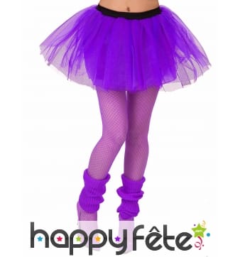 Tutu violet avec élastique noire, pour femme