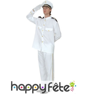 Uniforme blanc capitaine de la marine