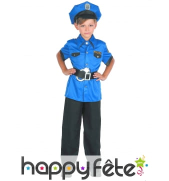 Uniforme bleu de policier pour enfant