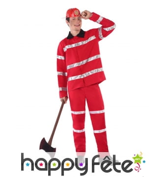 Uniforme rouge de pompier pour ado