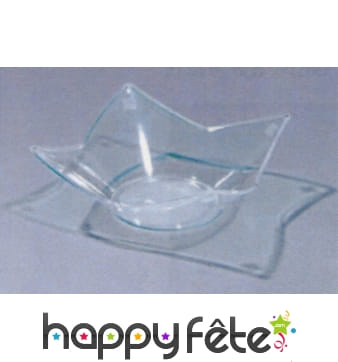 Verrine en plastique étoile