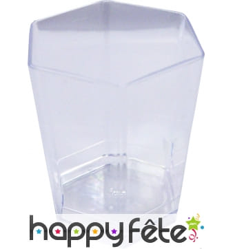 Verrine en plastique hexagone