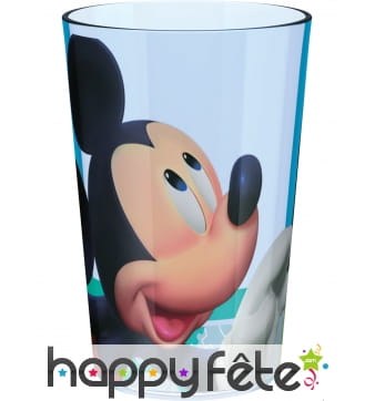 Verre transparent Mickey Mouse en plastique