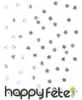 10g de confettis flocons de neige argent, image 1