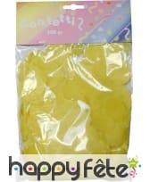 100 gr confettis coeur jaune