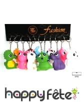 12 porte clefs animal gros yeux