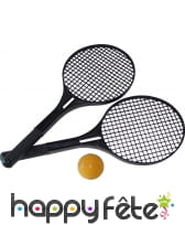 2 raquettes tenis de plage avec balle en mousse