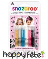 6 Sticks maquillage pour fille, Snazaroo