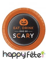 8 Assiettes Eat Drink and Be scary de 18cm