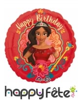 Ballon anniversaire d'Elena d'Avalor rond, 43 cm