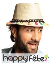 Borsalino avec pompons colorés pour adulte, image 2