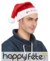 Bonnet de Noël ho ho ho en peluche, image 2