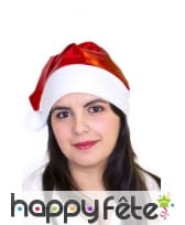 Bonnet de Noël rouge effet métallisé, image 3