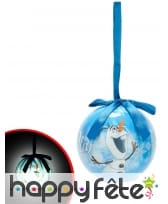 Boule de Noël Olaf Lumineuse 7,5cm