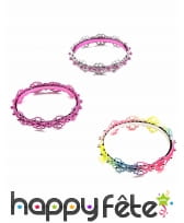 Bracelet de petites fleurs pailletées pour enfant