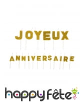 Bougies lettre joyeux anniversaire sur pique, image 3