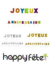 Bougies lettre joyeux anniversaire sur pique