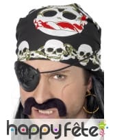 Bandana noir de pirate