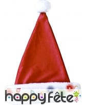 Bonnet pere noel couleur lumineuse