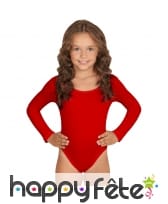 Body rouge manches longues pour enfant