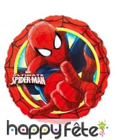 Ballon rond plat spiderman