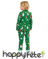 Costume 3 pièces vert de Noël pour enfant, image 2