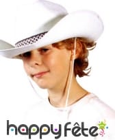 Chapeau blanc de cow boy pour enfant