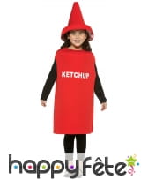 Costume bouteille de ketchup pour enfant