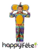 Costume d'éléphant multicolore pour tout petit, image 1