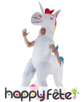 Costume de licorne gonflable géante pour adulte