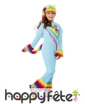 Combinaison de petit poney bleu multicolore