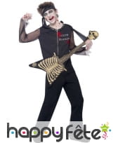 Costume de rocker de la mort avec guitare