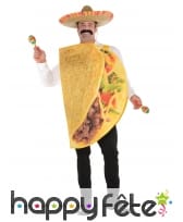 Costume de tacos mexicain pour adulte