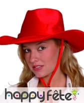 Chapeau femme de cow-boy rouge